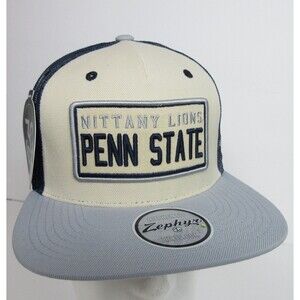 Penn State Nittany Lions Trucker Hat Unisex One Size Snapback Navy Gray Zephyr